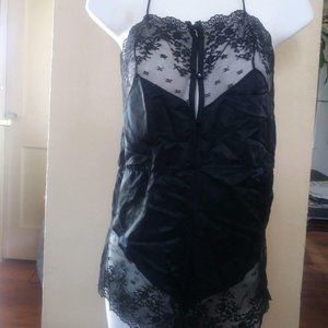Designer Brand Extra Sexy Black 1PC Elegant Lacey Teddy / Cami